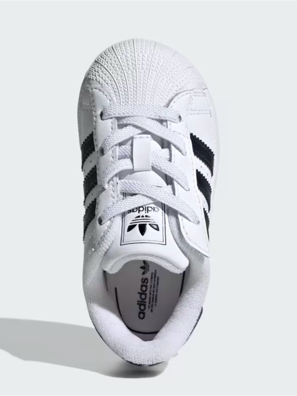 Adidas toddler SUPERSTAR II ELASTIC LACE SHOES kids size 8K